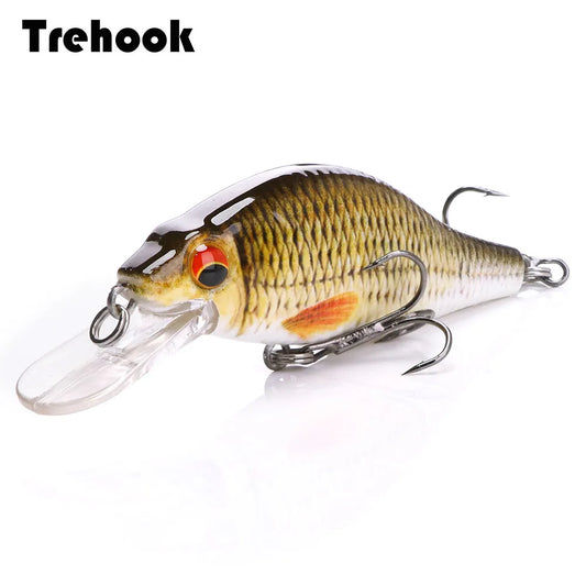 TREHOOK 4g/11g/22g Black Minnow Wobblers Pike Fishing Lure Artificial Bait Hard Swimbait Mini Crankbaits Fishing Tackle Lures